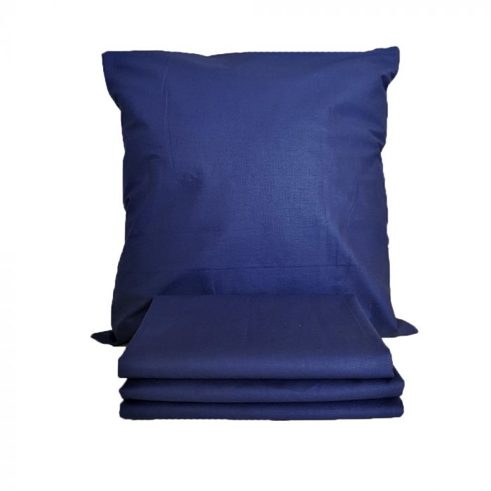 Set 2 Fete de perna Best Cotton, 100% bumbac, ranforce color uni,  dimensiunea 70x70 cm, albastru - imagine 3