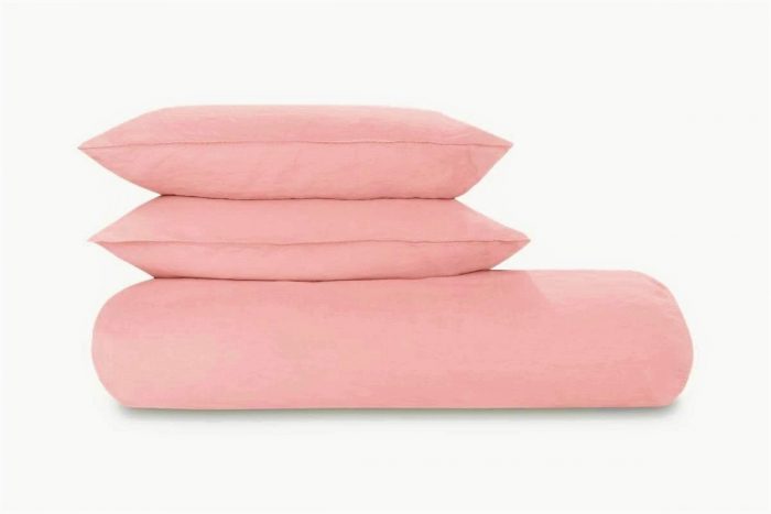 Husa pat Best Cotton - 2 persoane, ranforce color uni, 100% bumbac, pentru saltea 180x200+30 cm, roz - imagine 7