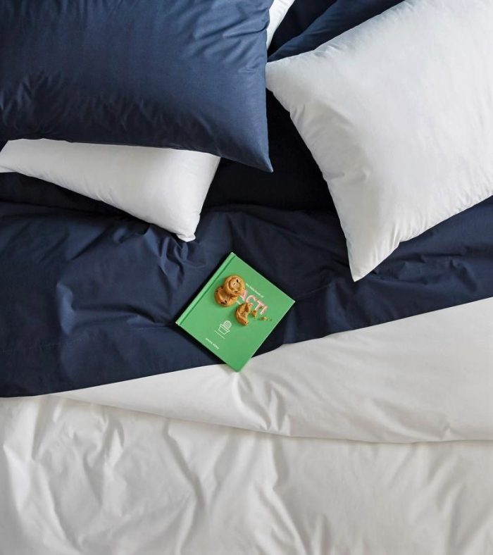 Set 2 Fete de perna Best Cotton, 100% bumbac, ranforce color uni,  dimensiunea 50x70 cm, albastru - imagine 2