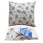 Pachet 4 fete de perna Best Cotton Bebe - Ranforce,100% bumbac, 35x35 cm, decor barcute si ursuleti