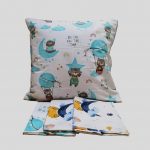 Pachet 4 fete de perna Best Cotton Bebe - Ranforce,100% bumbac, 40x40 cm, decor ursuleti