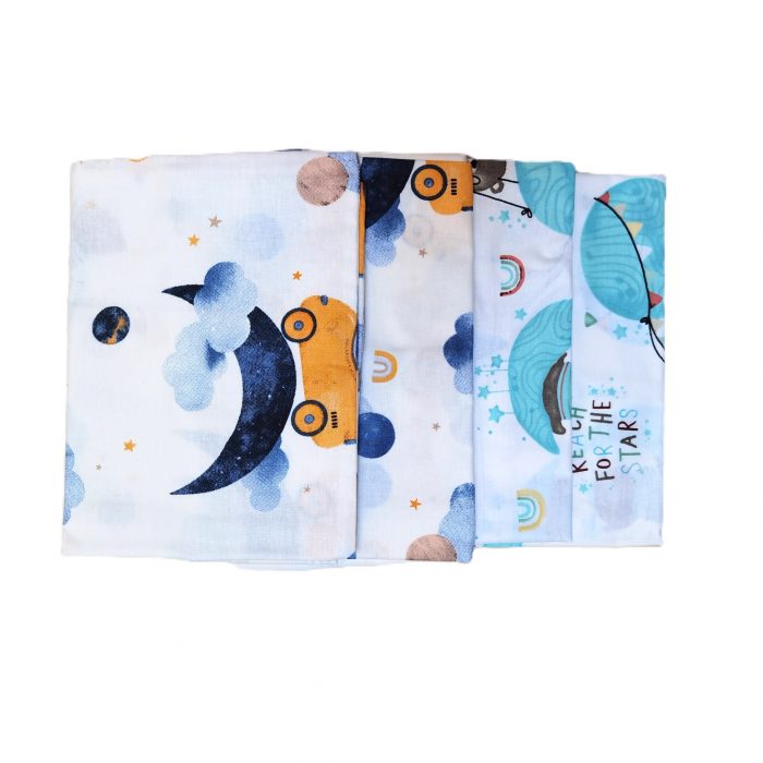 Pachet 4 fete de perna Best Cotton Bebe - Ranforce,100% bumbac, 40x40 cm, decor ursuleti - imagine 2