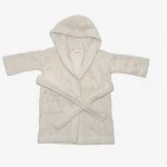 Halat de baie cu gluga pentru copii Best Cotton, 100% bumbac, tesatura prosop, crem - imagine 2