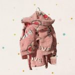 Halat baie cu gluga Best Cotton pentru copii, cocolino, roz cu model ursuleti