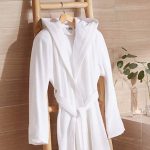 Halat de baie cu gluga, unisex, Best Cotton Hotel- prosop, 100% bumbac, alb, - imagine 2
