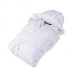 Halat de baie cu gluga, unisex, Best Cotton Hotel- prosop, 100% bumbac, alb, - imagine 5