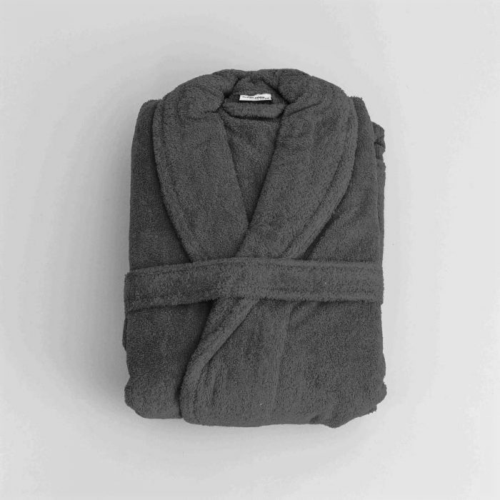 Halat de baie, cu guler Best Cotton - 100% bumbac, culoare mov - imagine 10