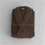 Halat de baie, cu guler Best Cotton - 100% bumbac, culoare mov - imagine 11