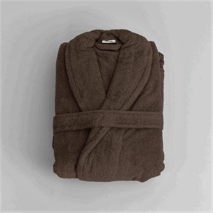 Halat de baie, cu guler Best Cotton - 100% bumbac, culoare mov - imagine 11