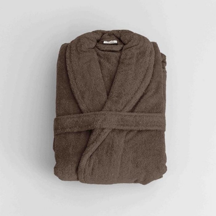 Halat de baie, cu guler Best Cotton - 100% bumbac, culoare mov - imagine 14