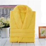 Halat de baie, cu guler Best Cotton - 100% bumbac, culoare mov - imagine 23