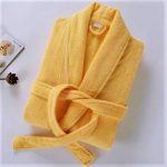 Halat de baie, cu guler Best Cotton - 100% bumbac, culoare mov - imagine 26