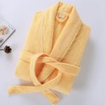 Halat de baie, cu guler Best Cotton - 100% bumbac, culoare mov - imagine 27