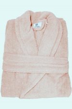 Halat de baie cu guler Best Cotton - 100% bumbac, 450g/mp, culoare cappuccino - imagine 2