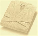 Halat de dama, pentru sauna - Best Cotton - fagure, 100% bumbac, ivoire - imagine 3