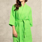 Halat de dama, pentru sauna - Best Cotton - fagure, 100% bumbac, verde