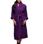 Halat de baie, cu guler Best Cotton - 100% bumbac, culoare mov