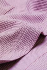 Halat de dama, pentru sauna - Best Cotton - fagure, 100% bumbac, lila - imagine 2