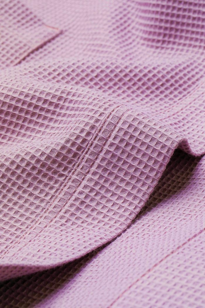 Halat de dama, pentru sauna - Best Cotton - fagure, 100% bumbac, lila - imagine 2