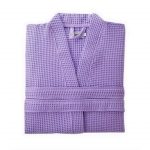 Halat de dama, pentru sauna - Best Cotton - fagure, 100% bumbac, lila - imagine 4