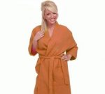 Halat de dama, pentru sauna - Best Cotton - fagure, 100% bumbac, ceramic