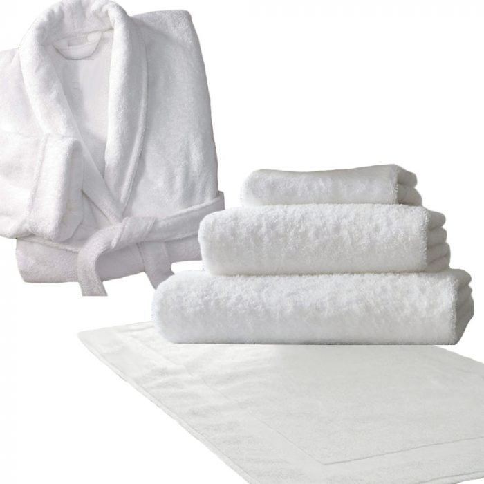 Set Hotel Best Cotton - Greek Border Jacquard - 1 persoana, 100% bumbac, alb - imagine 9