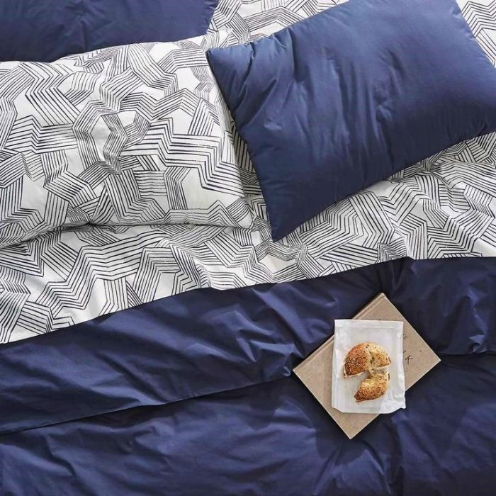 Cearceaf pentru pilota Best Cotton, 100% bumbac, ranforce color uni,  dimensiunea 150x200 cm, albastru - imagine 6