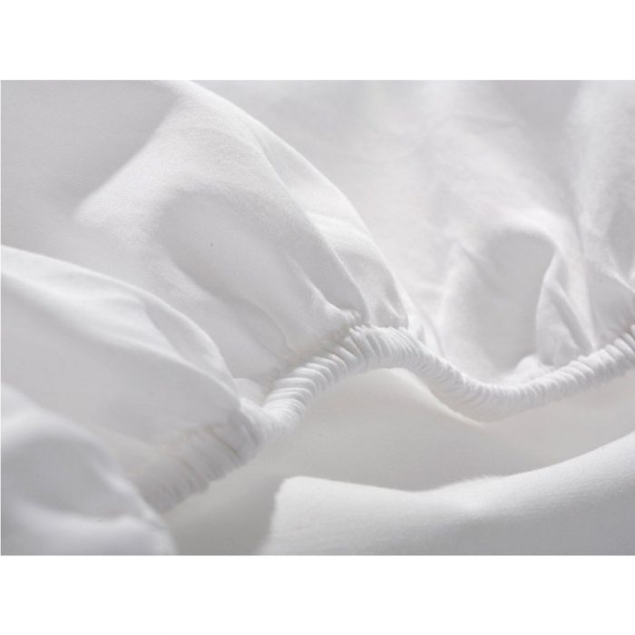 Husa pat Best Cotton Hotel - tricot, 100% bumbac, pentru saltea 100x200+20 cm, alb - imagine 6