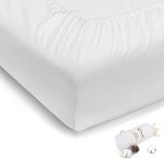 Husa pat Best Cotton Hotel - tricot, 100% bumbac, pentru saltea 100x200+20 cm, alb