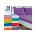 Set pentru pat Best Cotton husa cu elastic + 1 fata perna 50×70 cm – tricot, 100% bumbac, pentru saltea 100×200+20 cm, diverse culori