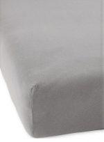 Husa pat cu elastic Best Cotton - Tricot, 100% bumbac, gri - imagine 3