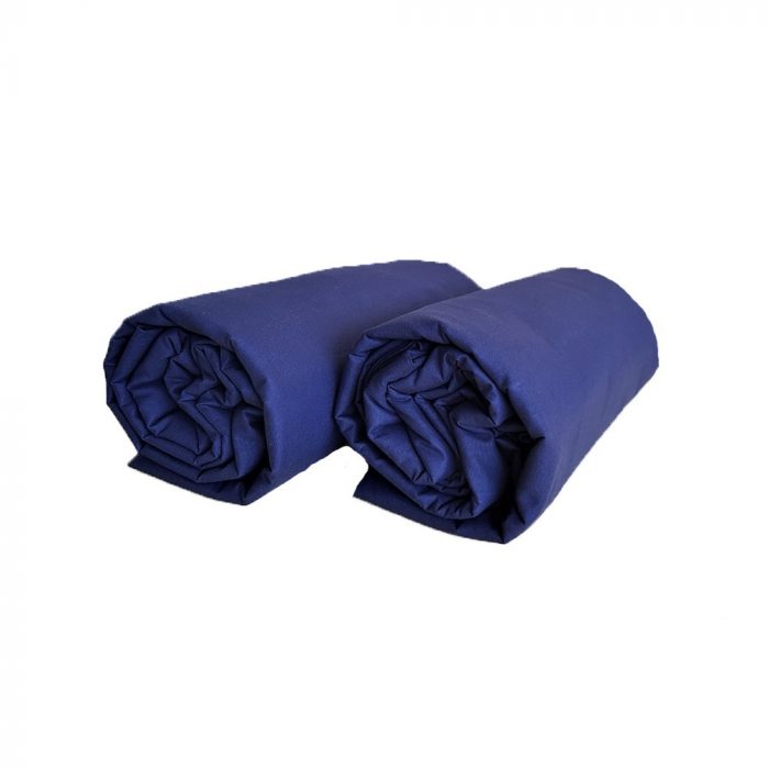 Husa pat Best Cotton - 2 persoane, ranforce color uni, 100% bumbac, pentru saltea 160x200+20 cm, albastru - imagine 3