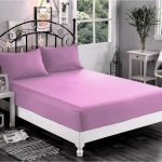 Husa pat Best Cotton - 2 persoane, ranforce color uni, 100% bumbac, pentru saltea 180x200+30 cm, lila nu - imagine 3