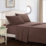 Cearceaf pentru pilota Best Cotton, 100% bumbac, ranforce color uni,  dimensiunea 150x200 cm, maro - imagine 2