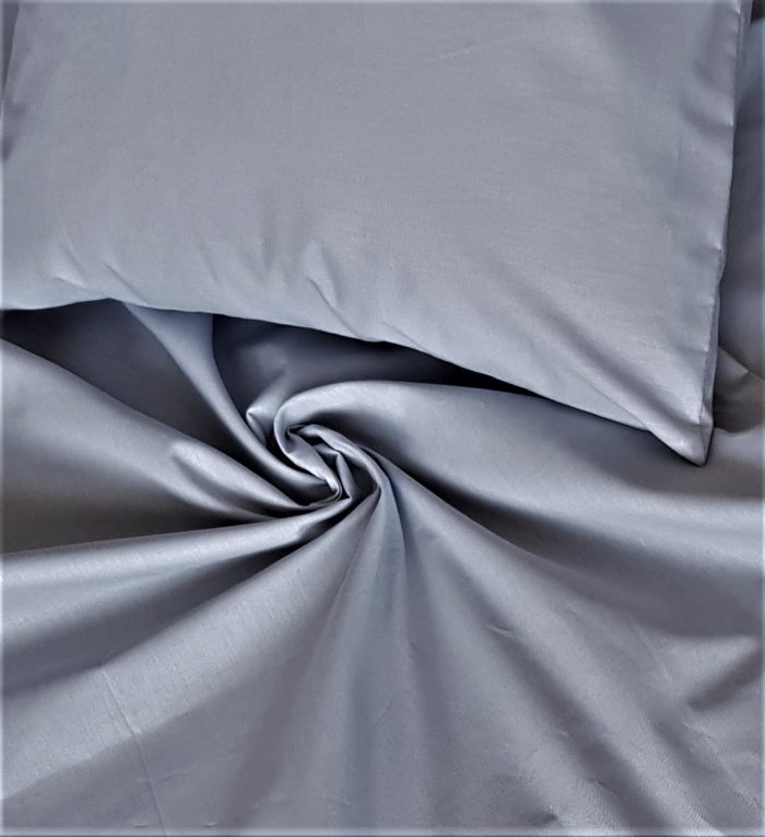 Husa pat Best Cotton - 1 persoana, Ranforce color uni, 100% bumbac, pentru saltea 90x200+20 cm, gri - imagine 3