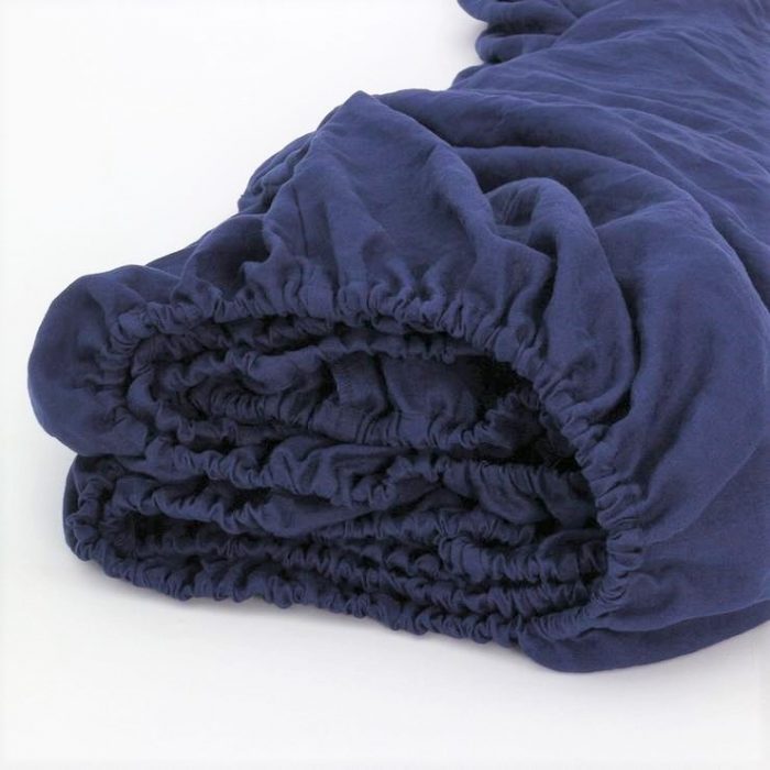 Husa pat Best Cotton - 2 persoane, ranforce color uni, 100% bumbac, pentru saltea 160x200+20 cm, albastru - imagine 5