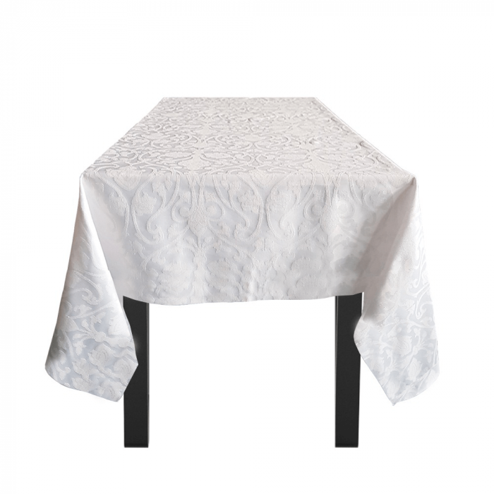 Fata de masa Best Cotton Hotel - 160x180 cm, Jacquard alb - imagine 2