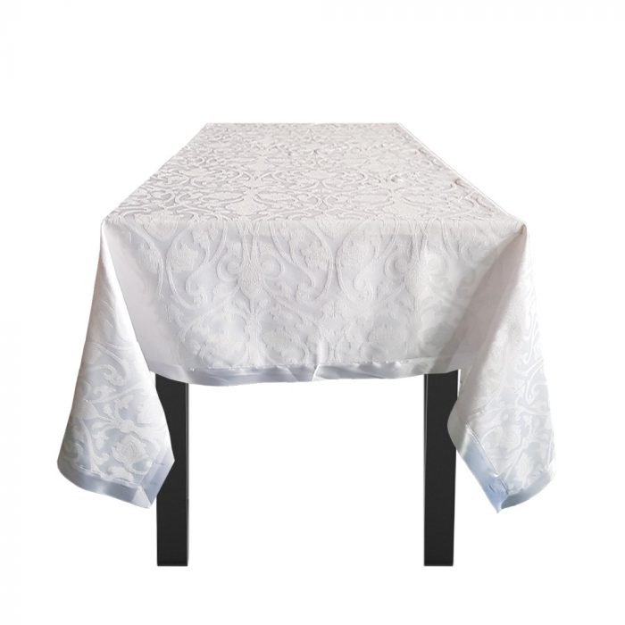 Fata de masa Best Cotton Hotel - 160x220 cm Jacquard alb - imagine 3