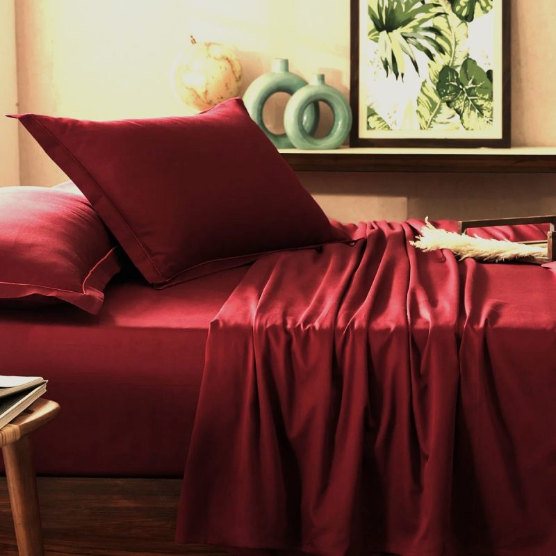 engros-lenjerie de pat astoria home damasc saten king size delux bumbac burgundy2