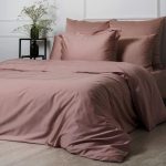 Lenjerie de pat Best Cotton Hotel King Size, 100% bumbac, Damasc DeLux Saten, ciocolata