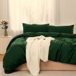 Lenjerie de pat Best Cotton Hotel King Size, 100% bumbac, Damasc DeLux Saten, verde smarald