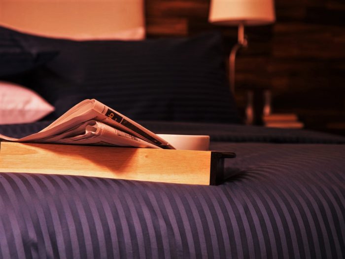 Cearceaf de pat Best Cotton Deco, 100% bumbac, Damasc Saten, dimensiune dungi 1 cm, Mov - imagine 2