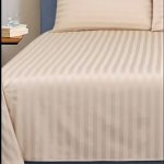 Cearceaf de pat Best Cotton Deco, 100% bumbac, Damasc Saten, dimensiune dungi 1 cm, Cappuccino - imagine 4