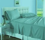 Set 2 fete de perna Best Cotton Deco - Damasc Saten - 100% bumbac, dimensiune dungi 1 cm, Verde Fistic - imagine 6