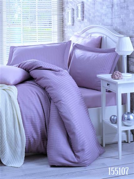 engros-lenjerie de pat damasc saten lila bumbac color7