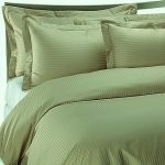 Cearceaf de pat Best Cotton Deco, 100% bumbac, Damasc Saten, dimensiune dungi 1 cm, Verde Fistic - imagine 4