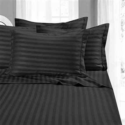 engros-lenjerie de pat damasc saten negru bumbac color3