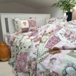 Lenjerie de pat Best Cotton - King Size, finet, 100% bumbac, model floral - imagine 2