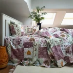 Lenjerie de pat Best Cotton - King Size, finet, 100% bumbac, model floral