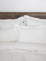 Set 2 Fete de perna Best Cotton Hotel - Ranforce Pakistan cu rame decorative Oxford, 100% bumbac, alb - imagine 4